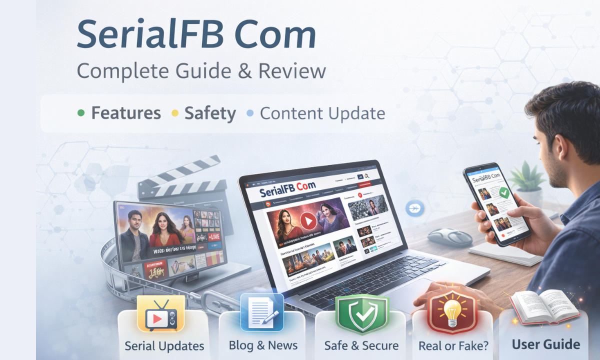 SerialFB Com complete guide showing website features, safety review, content updates, and user browsing serial news on laptop and mobile