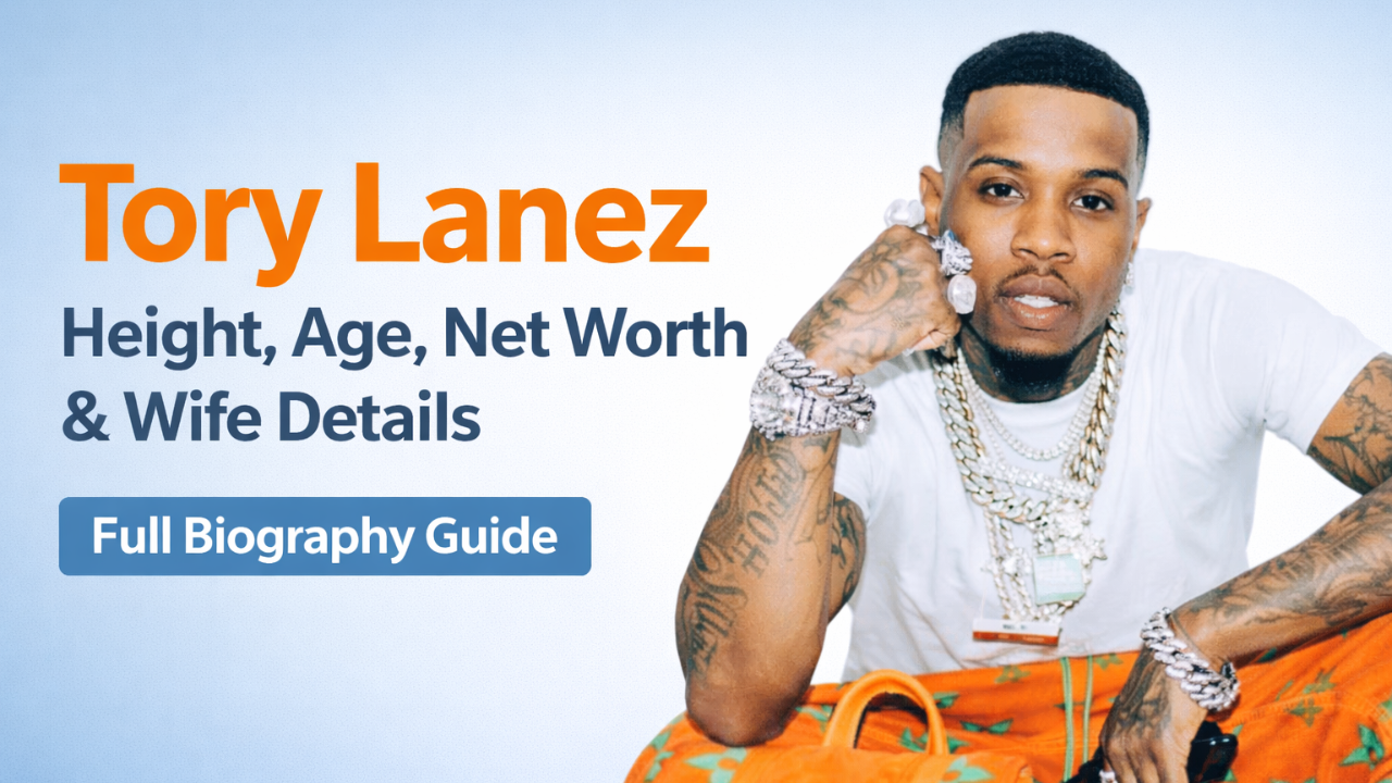 Tory Lanez sitting with orange Louis Vuitton bag, feature image for Tory Lanez height and profile.