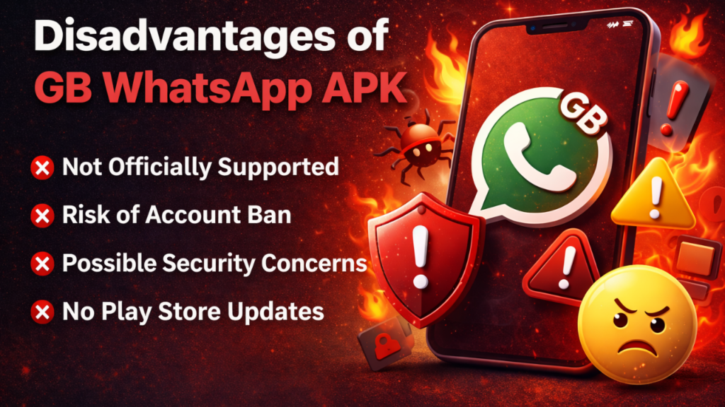 Disadvantages of GB WhatsApp APK